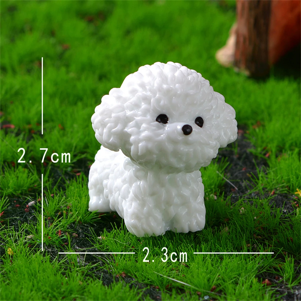 1pcs Mini Cute Poodle Dog 3D Statue Charm Shoes Accessories Resin DIY Detachable Fashion Clogs Shoe Buckle