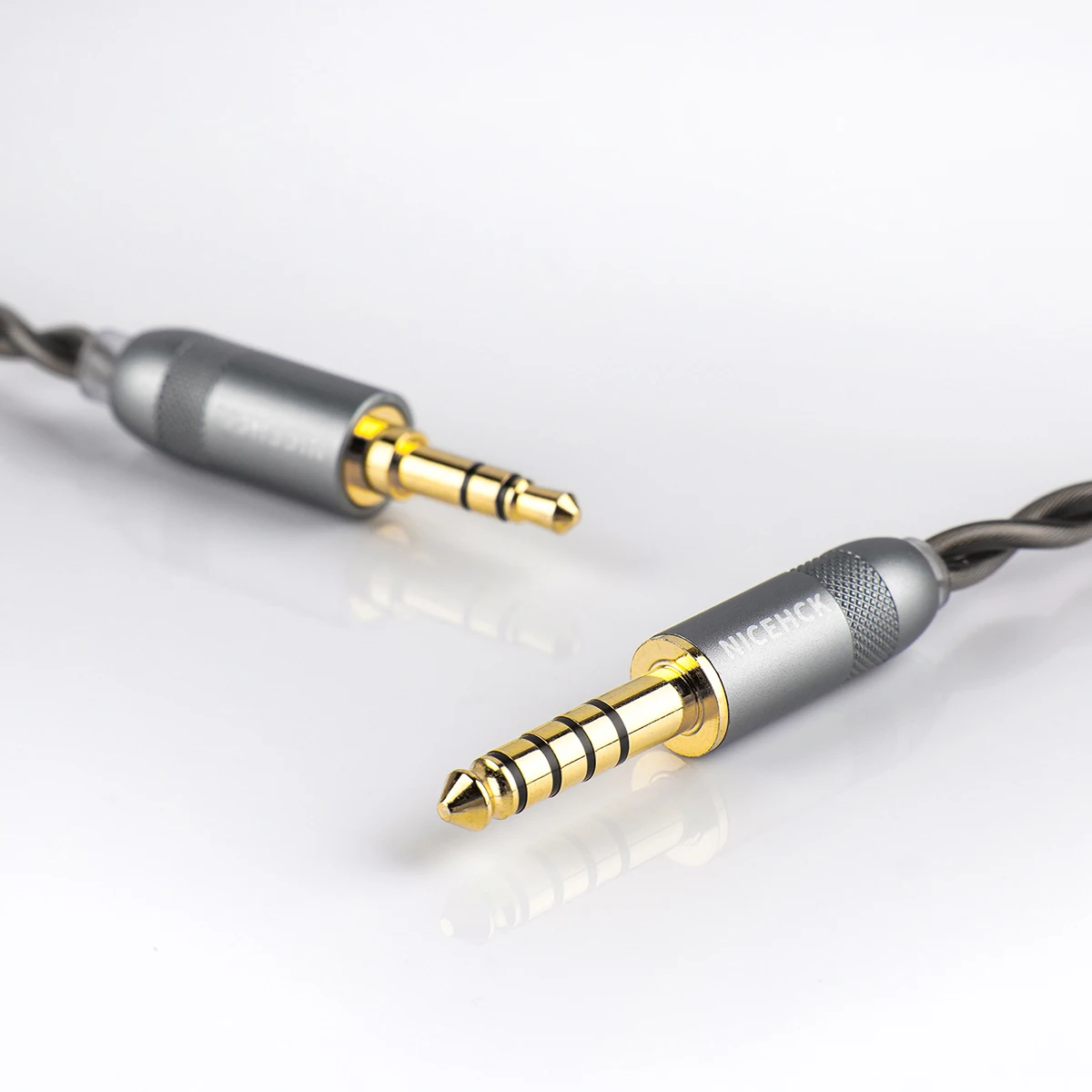 NICEHCK NX8 오리지널 케이블 프리미엄 OCC + 실버 도금 혼합 IEM 이어폰 와이어 플랫 0.78mm 2 핀, Monarch Mk2 Davinci Himalaya용