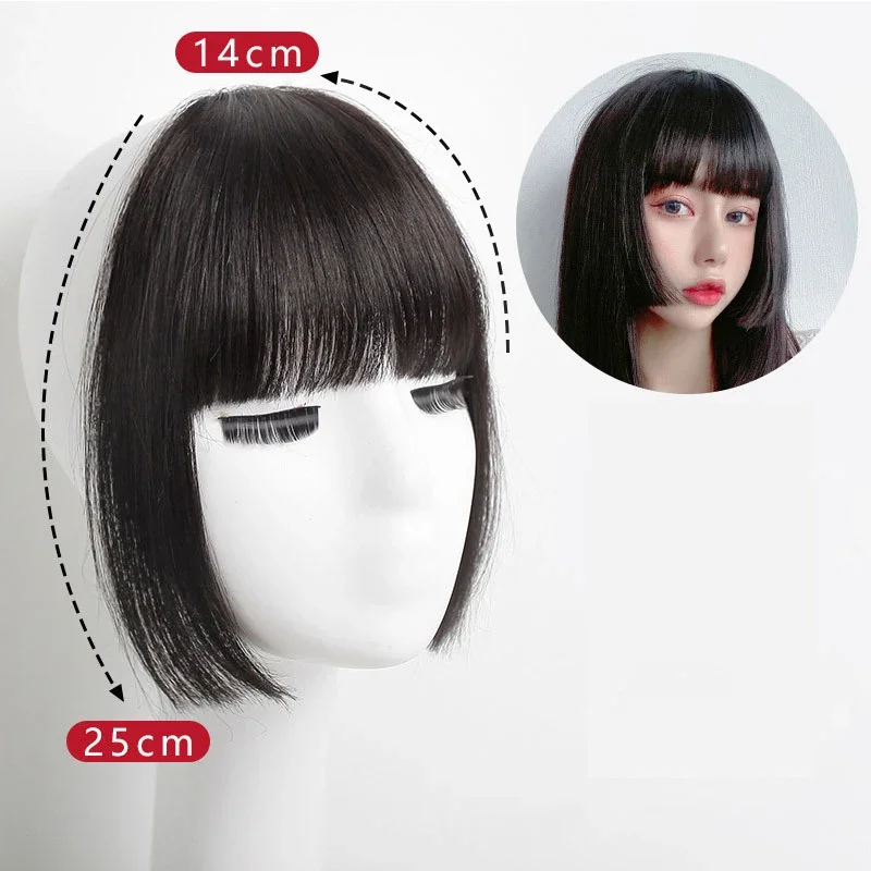 New False Hair Bangs Hair Extension Clip In Bangs Fake Fringe Natural Clip In High Temperature Hime Cut Fashion Hair Accessories