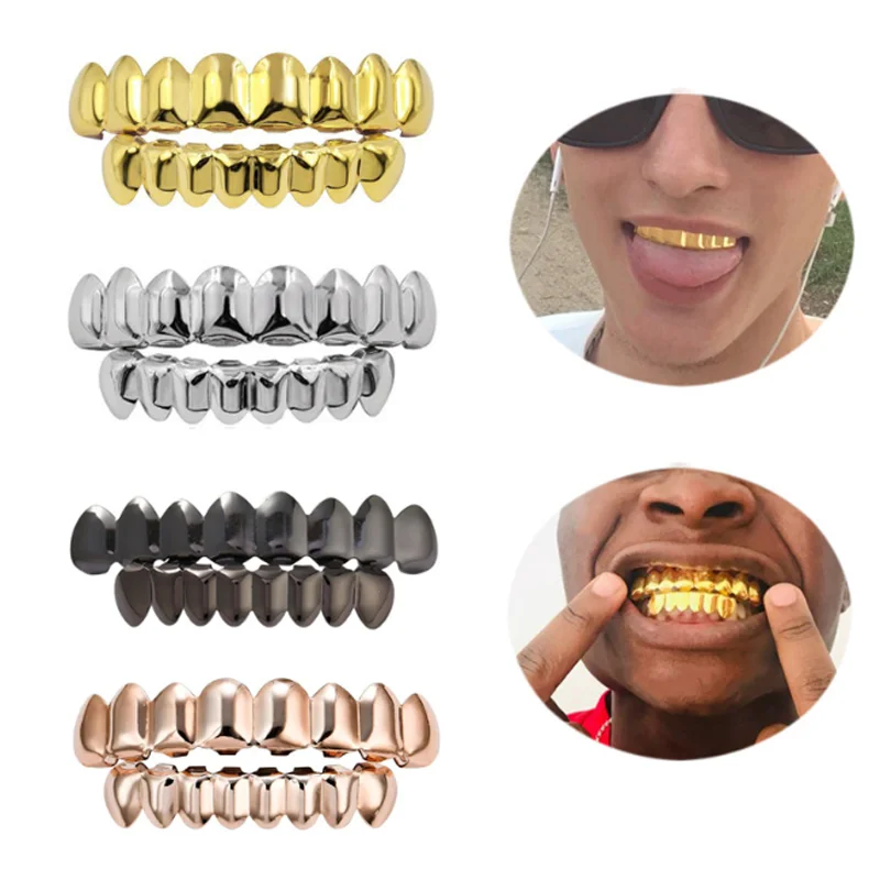 

Аксессуары для зубов в стиле хип-хоп, золотые, серебряные медные брекеты, стоматологические украшения своими руками