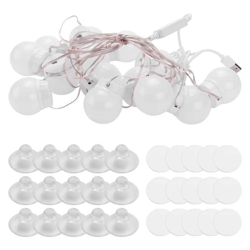 ABNM 3 Modi Farben Make-up Spiegel Licht LED Touch-Dimmung Eitelkeit Dressing Lampe USB 12 V Make-up Spiegel Wandleuchte