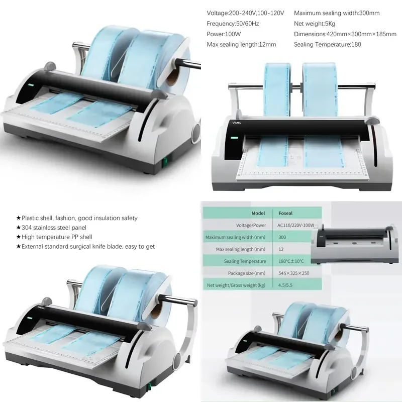 for Sealing Machine Medical Sterilization Pouch Portable Autoclave Sterilization Bags Sealer