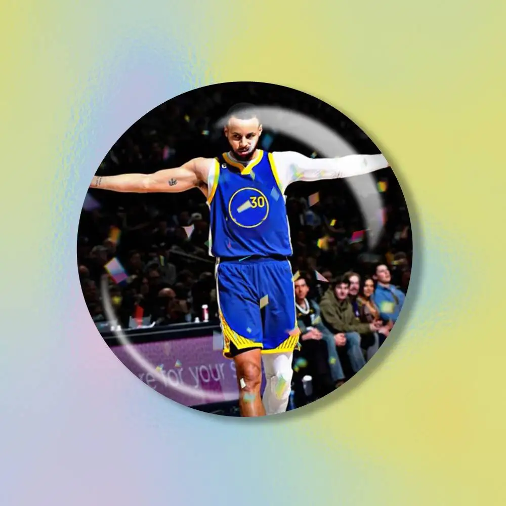 Basketball S-Stephen C-Curry  Brooch Metal Badge Brooch, Fashion Decorative Pins for Hat Bag Clothing Decoration Gift