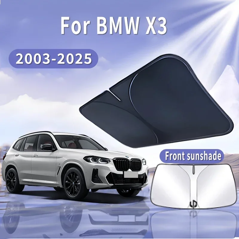 Foldable Car Sun Visor For BMW X3 2003~2025 2010 2017 Front Windshield Sunshade Heat Insulation Summer Cooling Auto Accessories