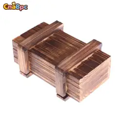 Vintage Wooden Puzzle Box with Secret Drawer Magic Compartment Brain Teaser Wooden Toys Puzzles Boxes Kids Wood Toy Gift