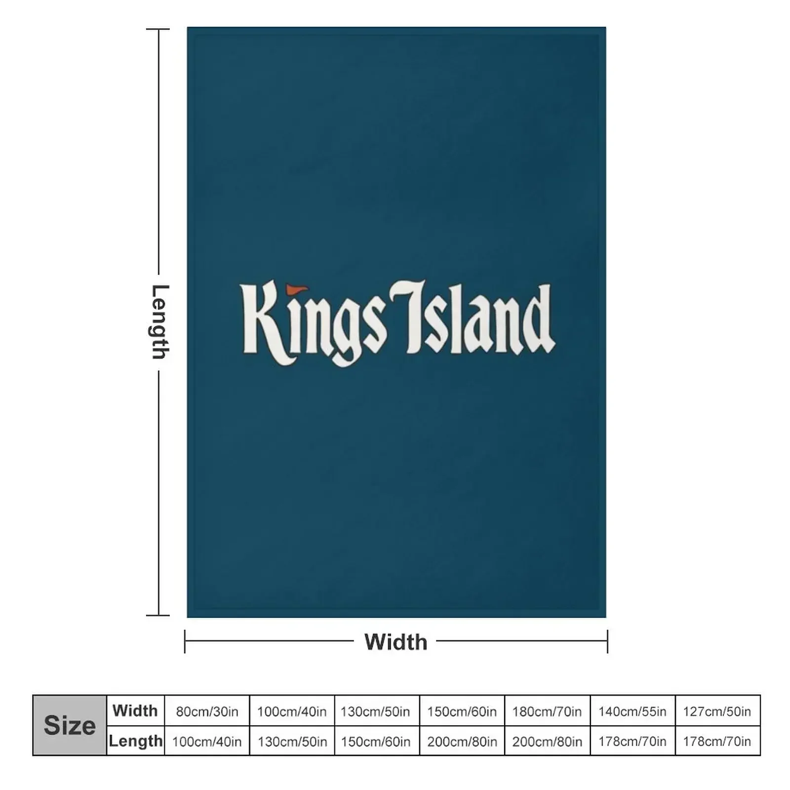 Kings Island Vintage Logo Throw Blanket couch cozy soft plush fuzzy picnic outdoor blanket