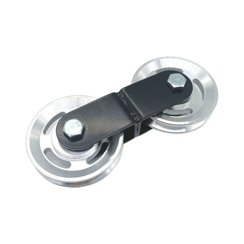 Double Row Figure Eight Pulley Wheel for Cable Exercise Systems Including Lat Pulldown Stations Gyms and Cable Towers