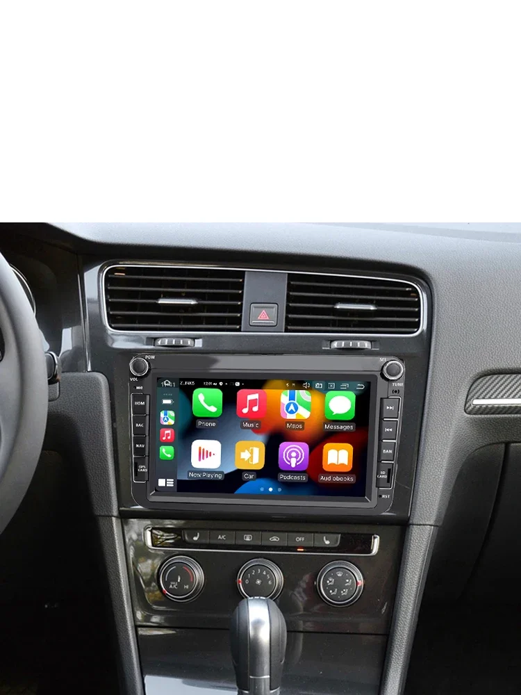 Draadloze Carplay Android 15 Auto autoradio voor VW Polo Golf 5 6 Passat B6 B7 Jetta Tiguan Touran Sharan Scirocco Caddy Seat Skoda - afbeelding 2