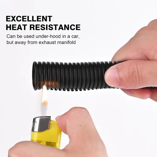 Imagen 2 del producto Tubo de telar de alambre dividido ignífugo de 1 1/4 de pulgada con herramienta de instalación: protectores de cables flexibles