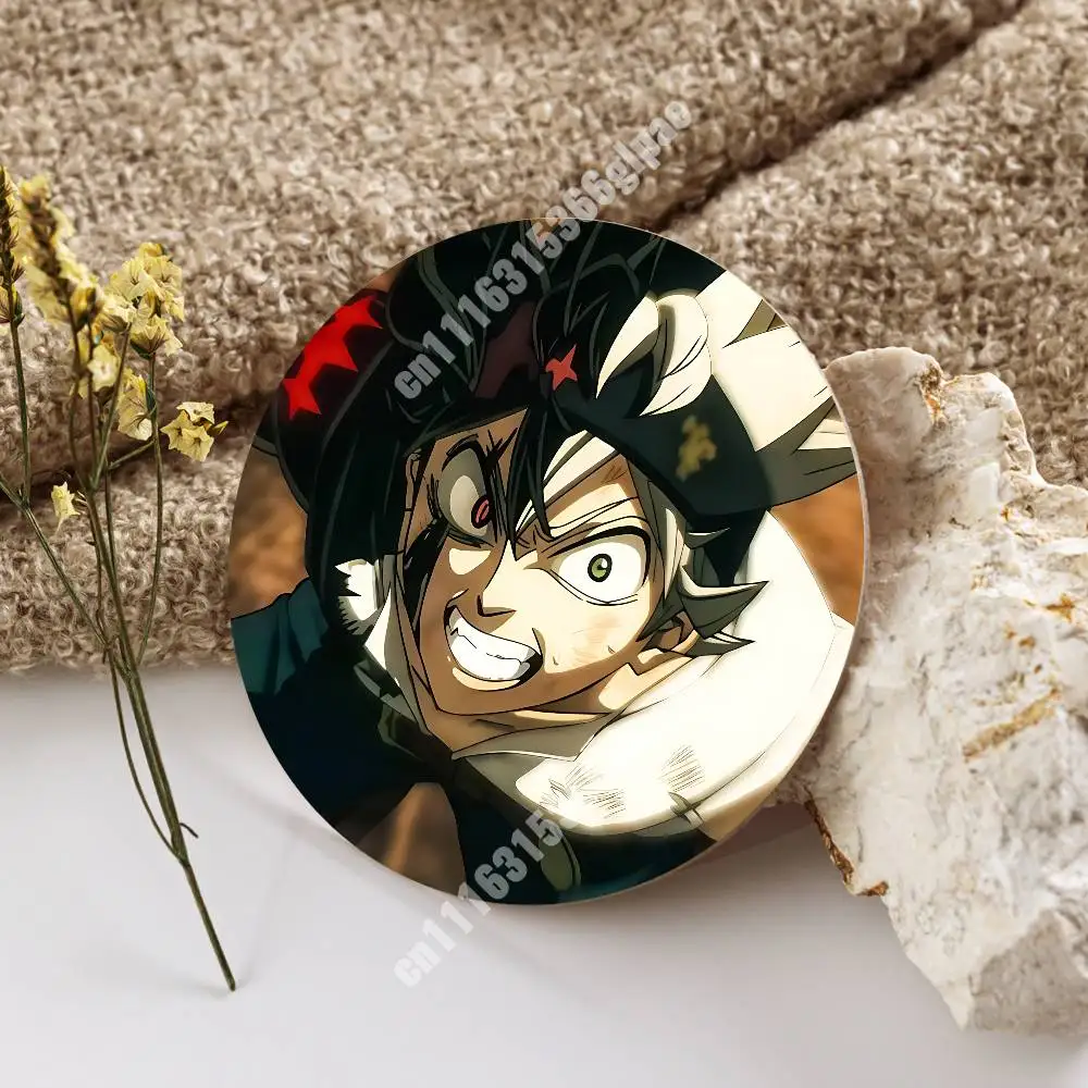 Asta B-Black C-Clover Season 2 Wooden Cup Mat Americano Beer Milk Water Coaster for Baking Studio