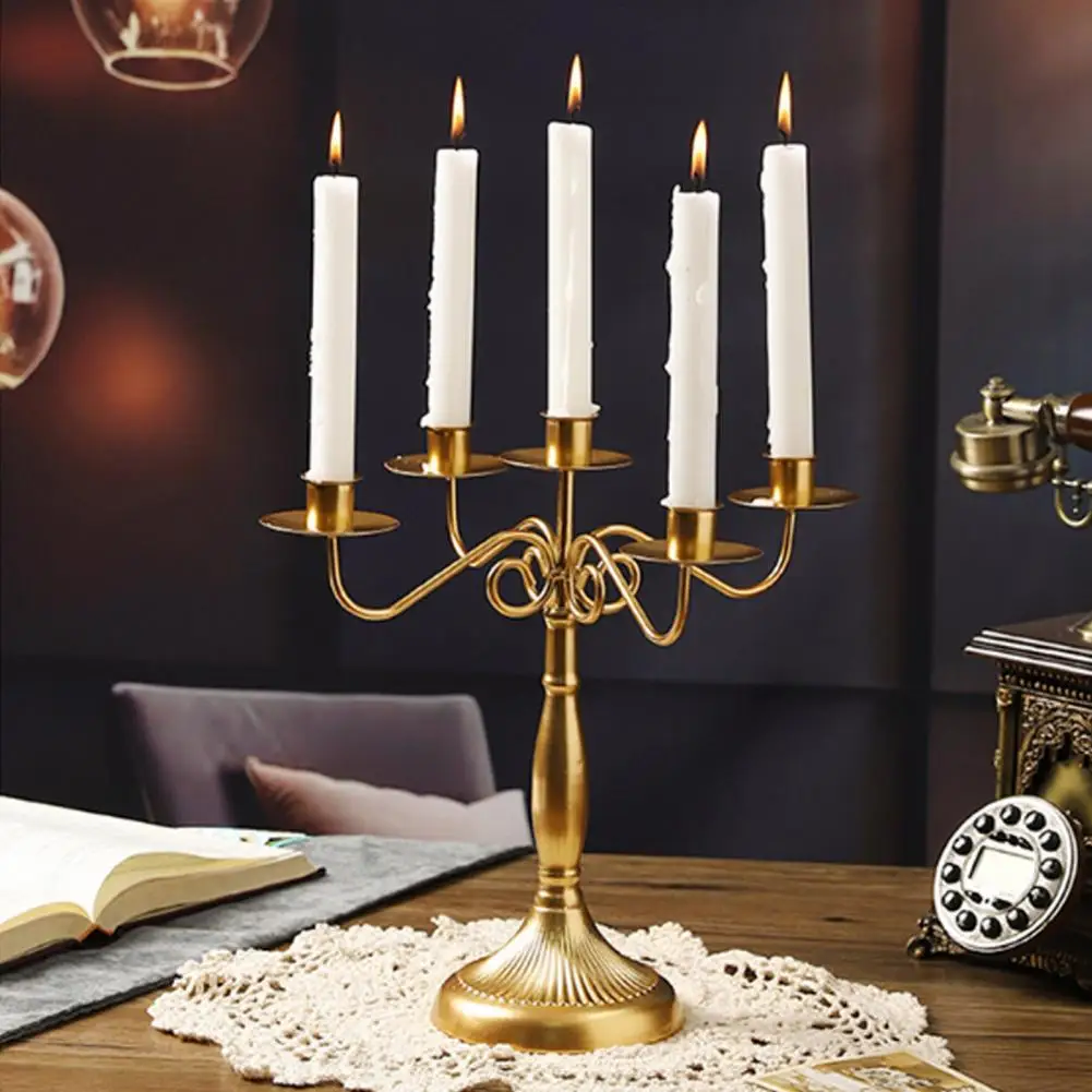 Candle Holder Elegant Vintage Iron Art Candle Holder With Detachable Wedding Decoration Sticks Event Stand Table Centerpiece