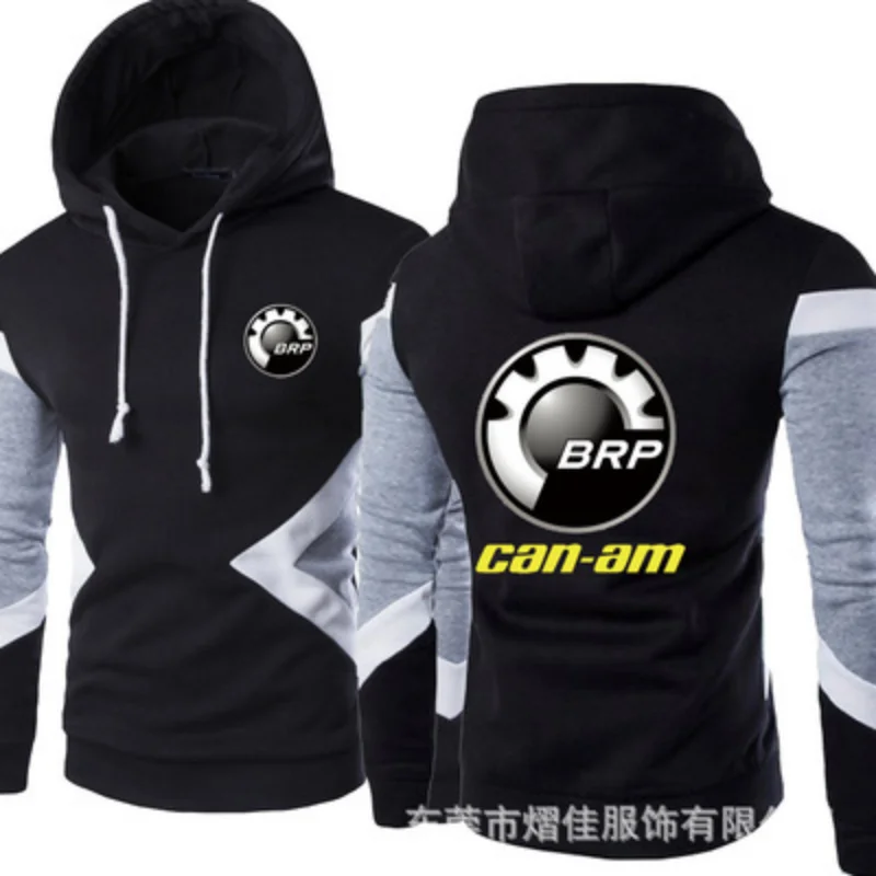 

New Fashion Spring Autumn Brp Can-am Hoodies Patchwork Men Pullover Sweatshirts Casual Long Sleeve Cotton Hoody