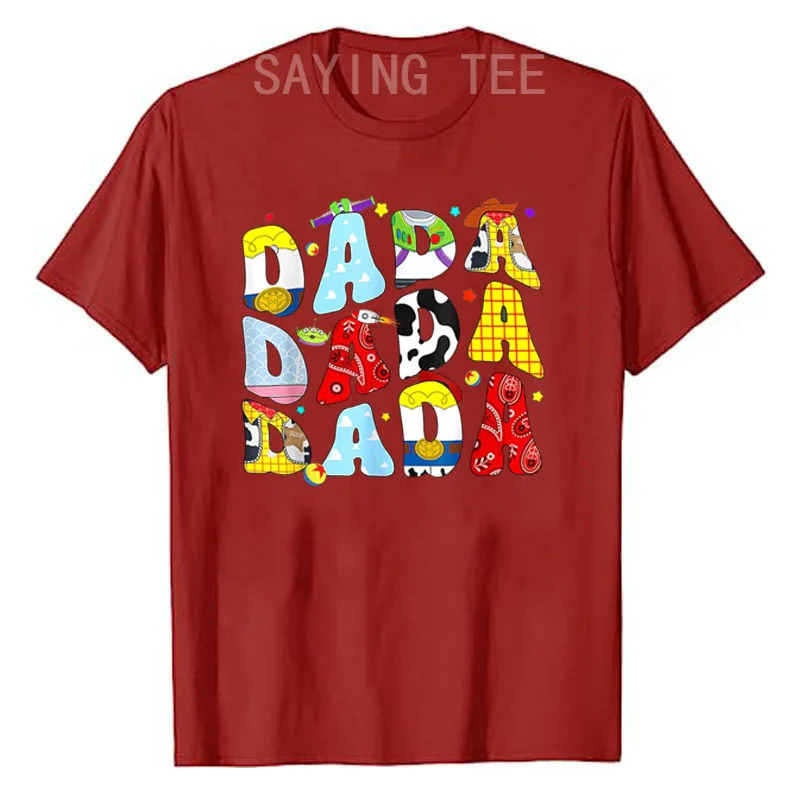 Toy Funny Story Dada Boy Dad Fathers Day Tee for Mens T-Shirt Men\'s Fashion Daddy Gifts Letter Print Short Sleeve Graphic Outfit