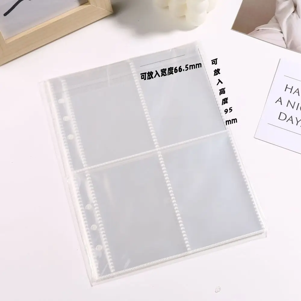 

Inner Page A5 Binder Photocard Holder Transparent Album Cover Photo Album Binder Loose Leaf PVC Idol Card Collect Book