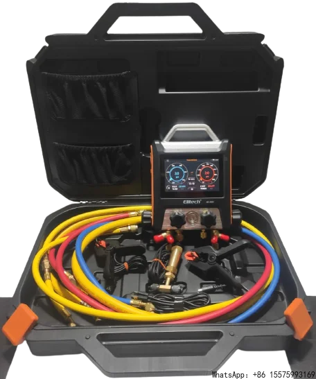 Manómetro Digital Inteligente para HVAC Elitech MS-4000, Conector de Aire Acondicionado de 4 Vías con Transmisor de Micrómetro