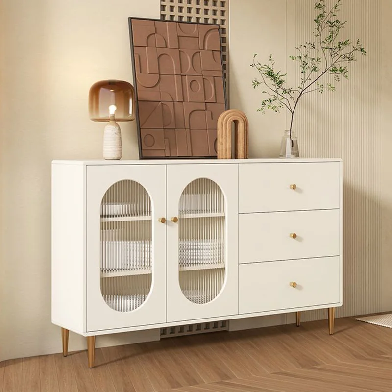 Ripiani credenza in legno cassettiera bianca con accento piatto da pranzo consolle angolare credenza appartamento Mobile mobili Cucina HDH