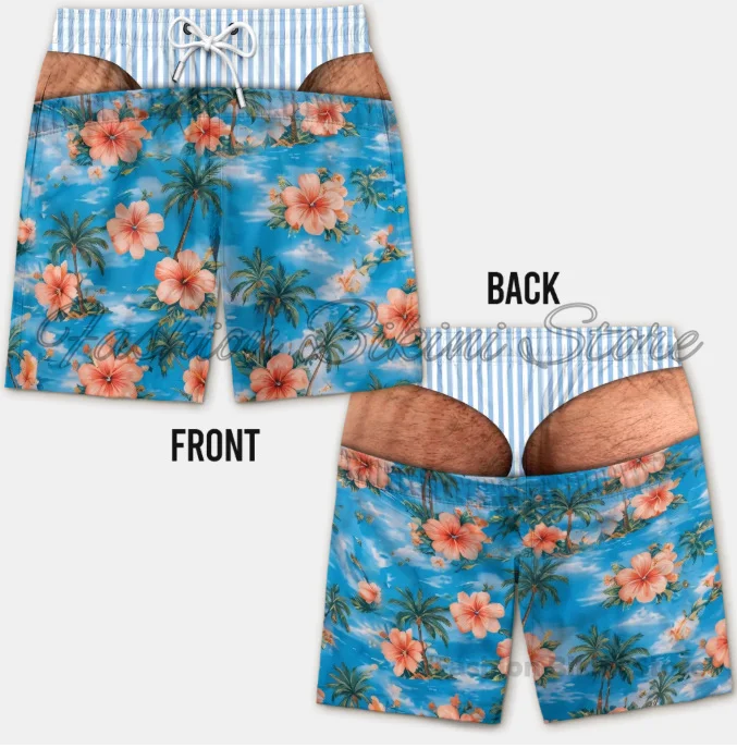 Lustige Lockere Strandhose Urlaubs-Freizeithose 2026 Sommer Neue Herren 3D-Druck Urlaubs-Strandshorts Reisegeschenk für Männer Surf-Boardshorts