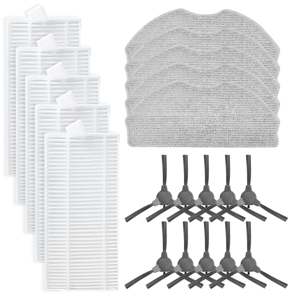 

Side Brush Filter Mop Cloth Kit/ For ROPVACNIC S1 For Tipdiy G90 For Betboyles V75S For VIPSUN Z1 Robot Vacuum Replacement Parts