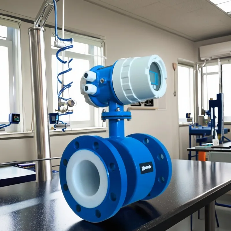 High Precision Stainless Steel Abrasion Resistant Electromagnetic Flowmeter Flange Connection High Pressure Water Fluid OEM