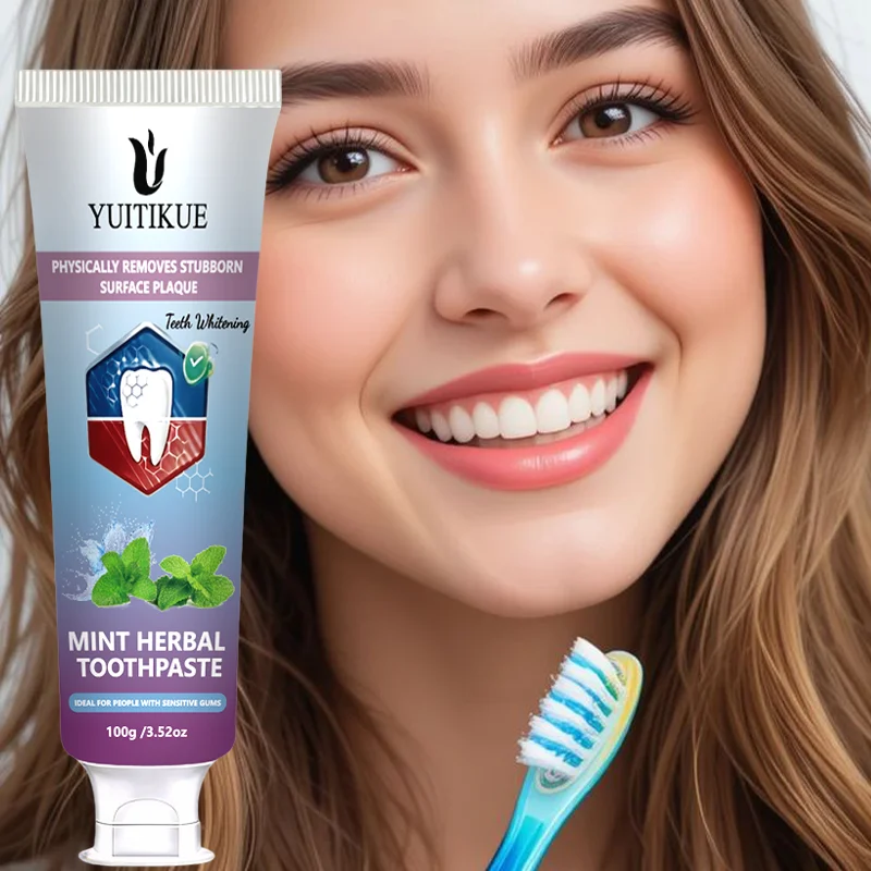 100g Mint Herbal Toothpaste Plaque Removal Gentle For Sensitive Gums Surface Stain Cleansing Fresh Breath Oral Care Toothpaste