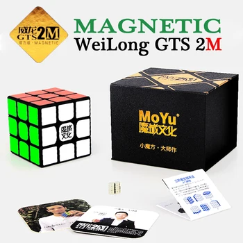 Megnetic 3*3 MoYu Magic Cube 3 3x3 3D ​​Puzles WeiLong GTS 2M 3x3x3 with magnet GTS2 M GTS2M action game for teens age 9