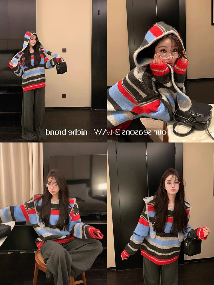 

Sweaters Jumpers Pullovers Women New You Age-Reducing Illusion Two-Pieces Regular Daily BF Y2K Stylish Modern Commute Autumn Fit