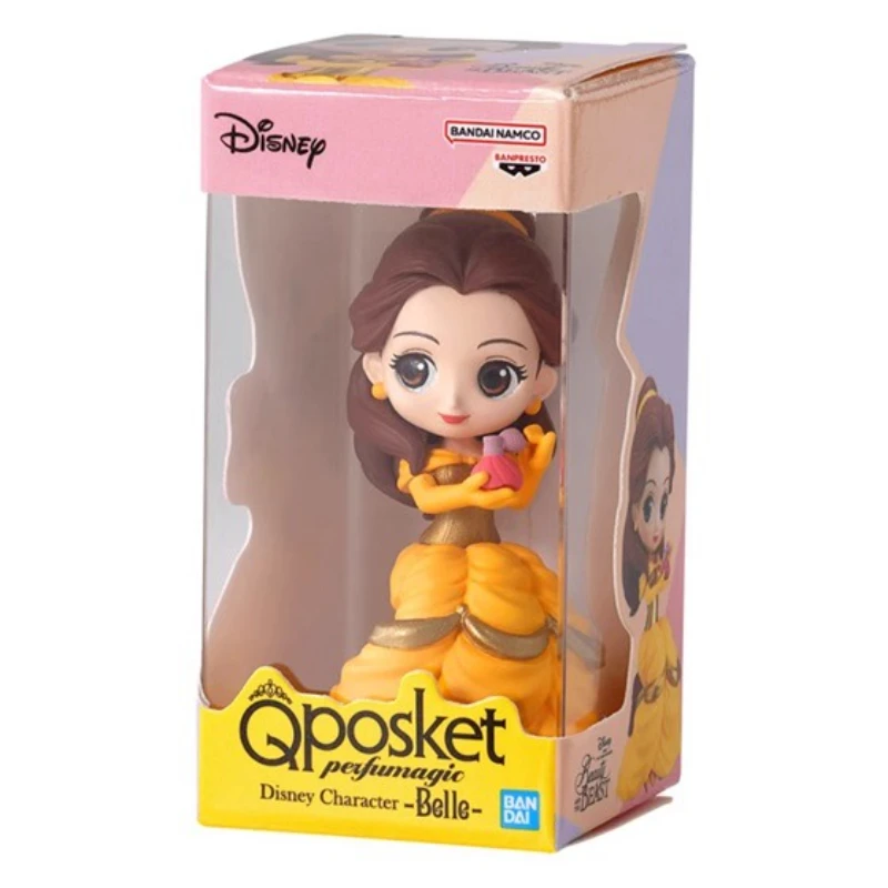 Bandai 4 SZT. Gashapon Disney Qposket Elsa Bella Anna Anime Zabawki Dla Dzieci Figurki Akcji Prezenty Kolekcjonerskie Modele Modelowanie Ozdoby