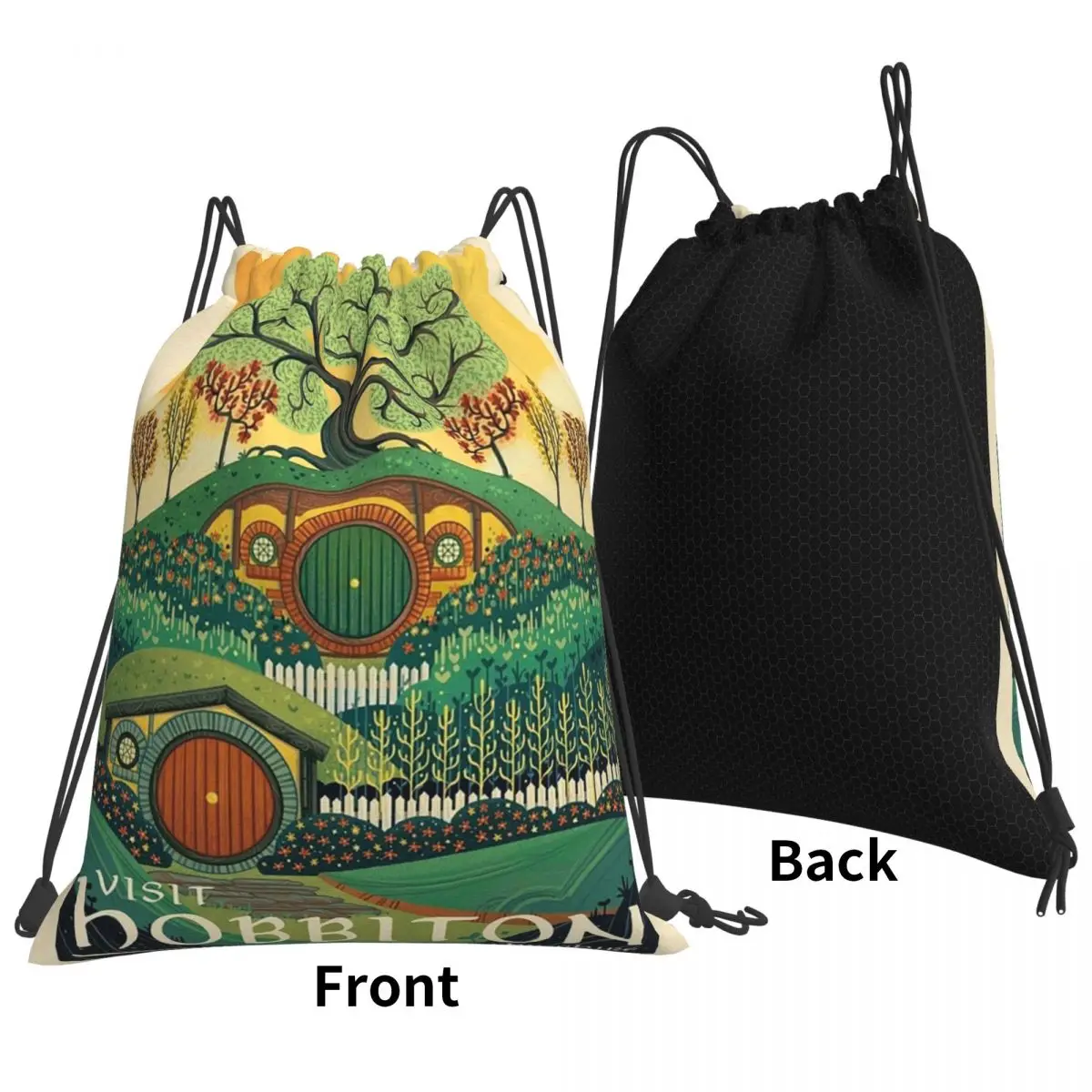Visit The Shine Poster-1 Backpacks Fashion Drawstring Bags Sundries Bag Book Bags for Man Woman Students