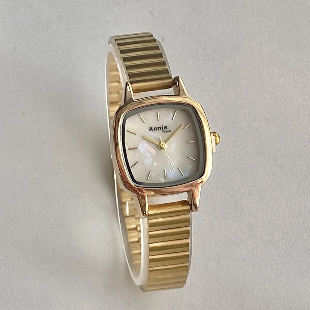 ساعة ذهبية للسيدات من أفضل العلامات التجارية بحزام فولاذي قابل للتعديل ساعة يد كوارتز للسيدات Montre فام هدايا جميلة ساعات نسائية فاخرة