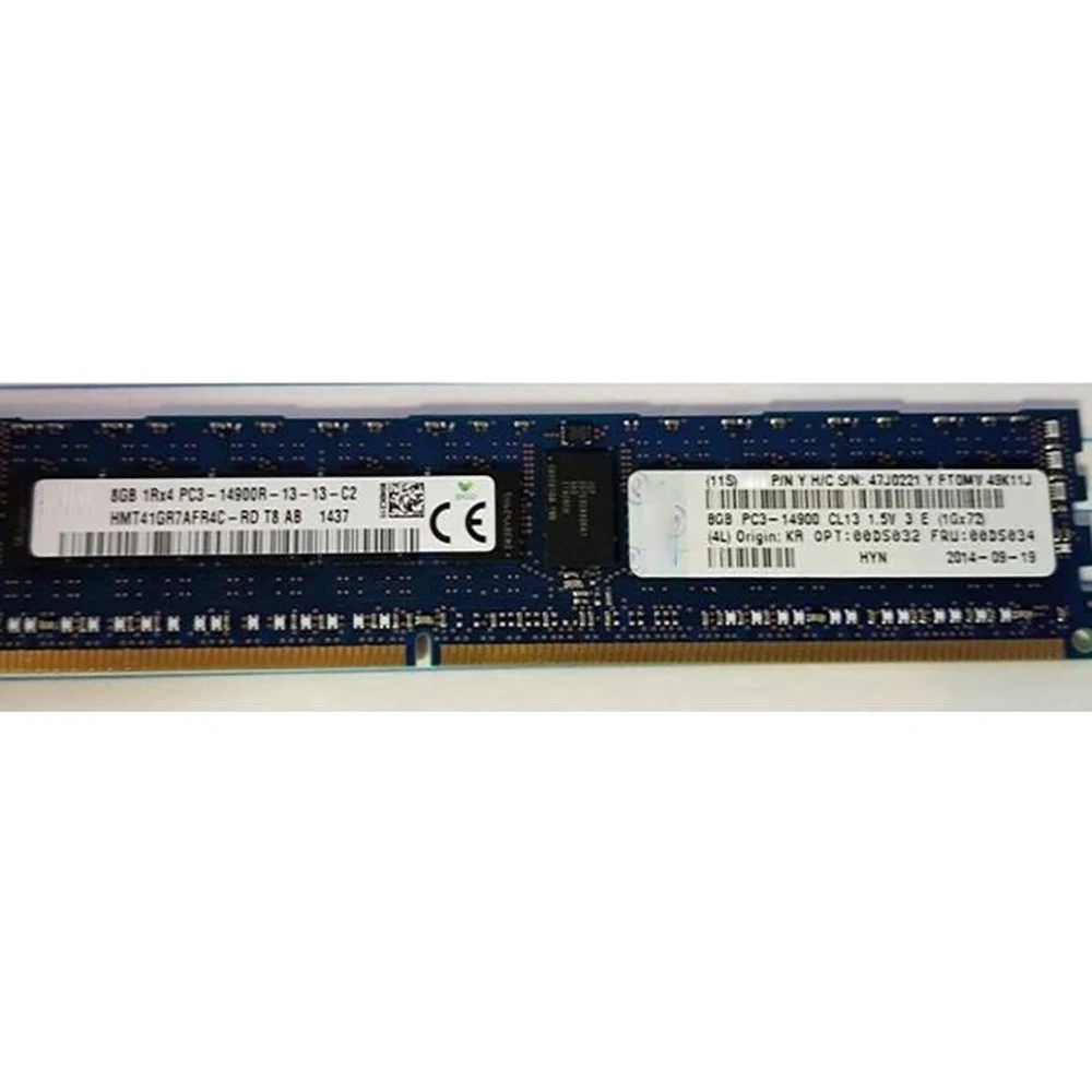 1PCS For SK Hynix RAM 8G 8GB 1RX4 PC3-14900R DDR3 1866 REG ECC Memory