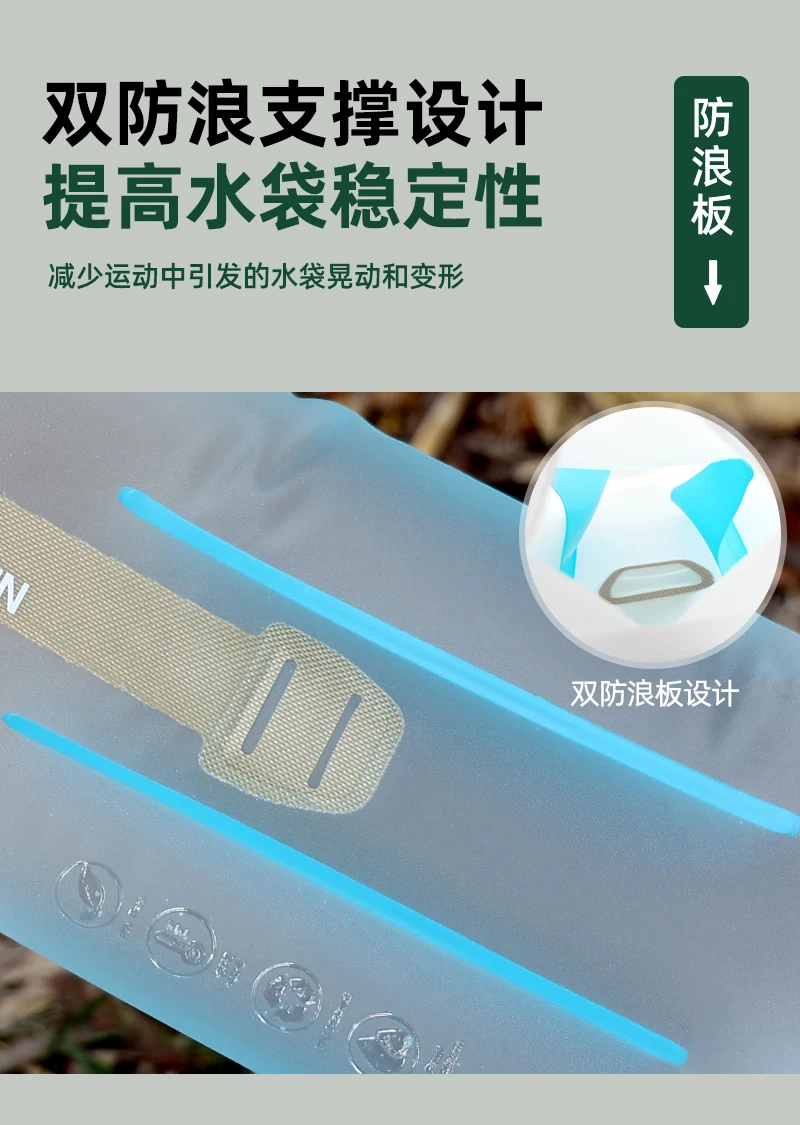 3L Hydration Bladder BPA-Free Leak Proof Durable Water Reservoir for Cycling,Hiking,Running,Climbing,Biking TPU Material High-Fl