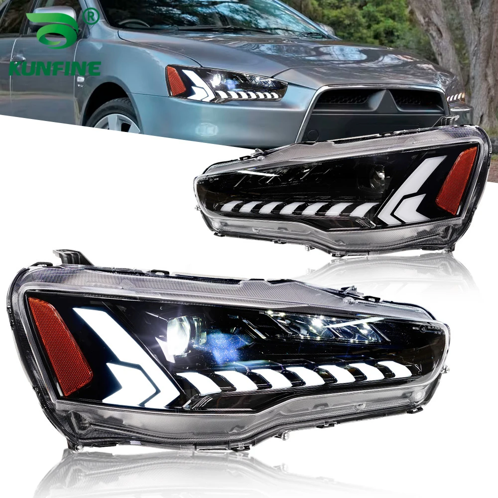 Pair of Car Styling Car Headlight Assembly For MITSUBISHI GRAND LANCER EVO-X 2008-2018 LED Head Lamp Car Tuning Light Parts Plug