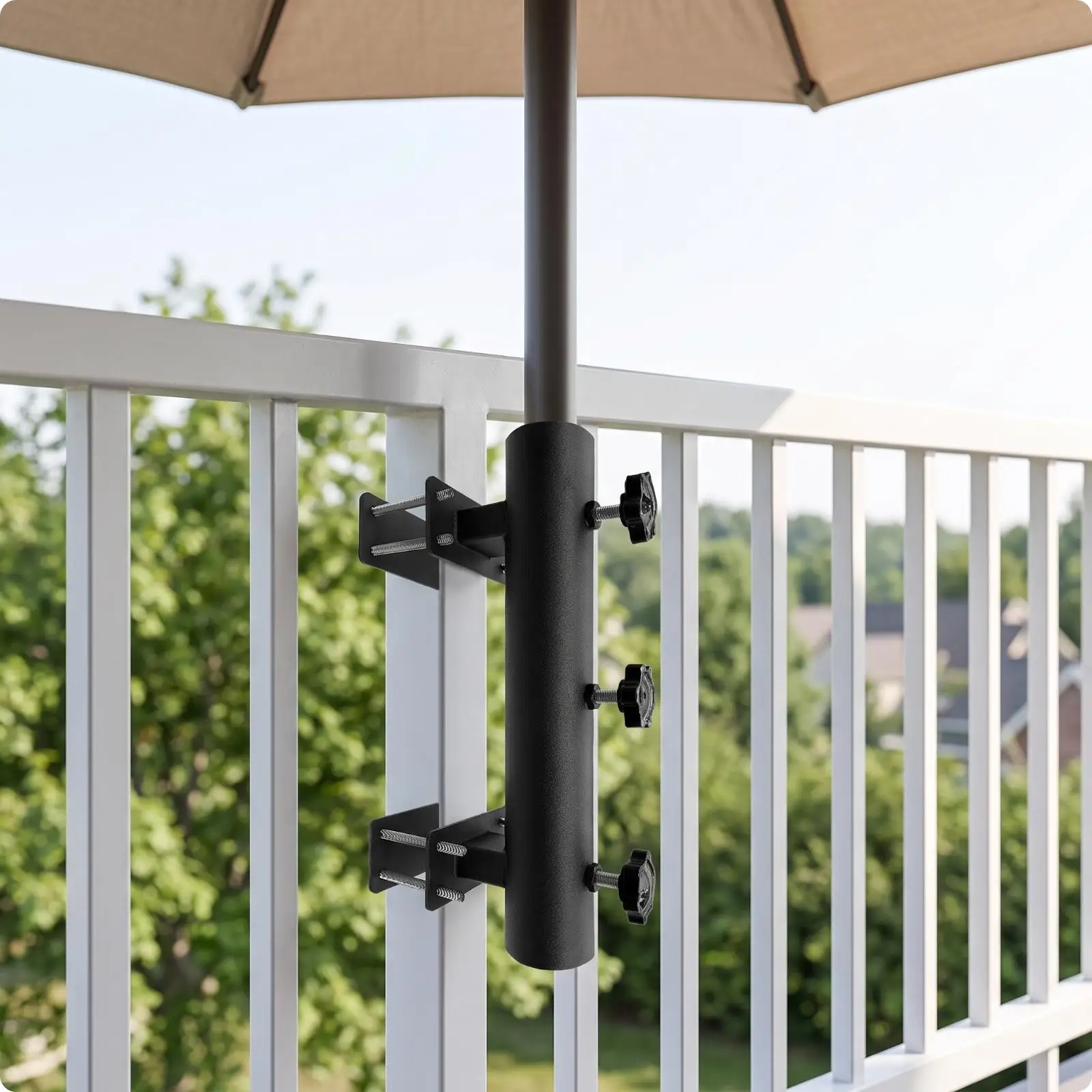 Umbrella Holder with Clamp Space-Saving Patio Umbrella Clamp Secure