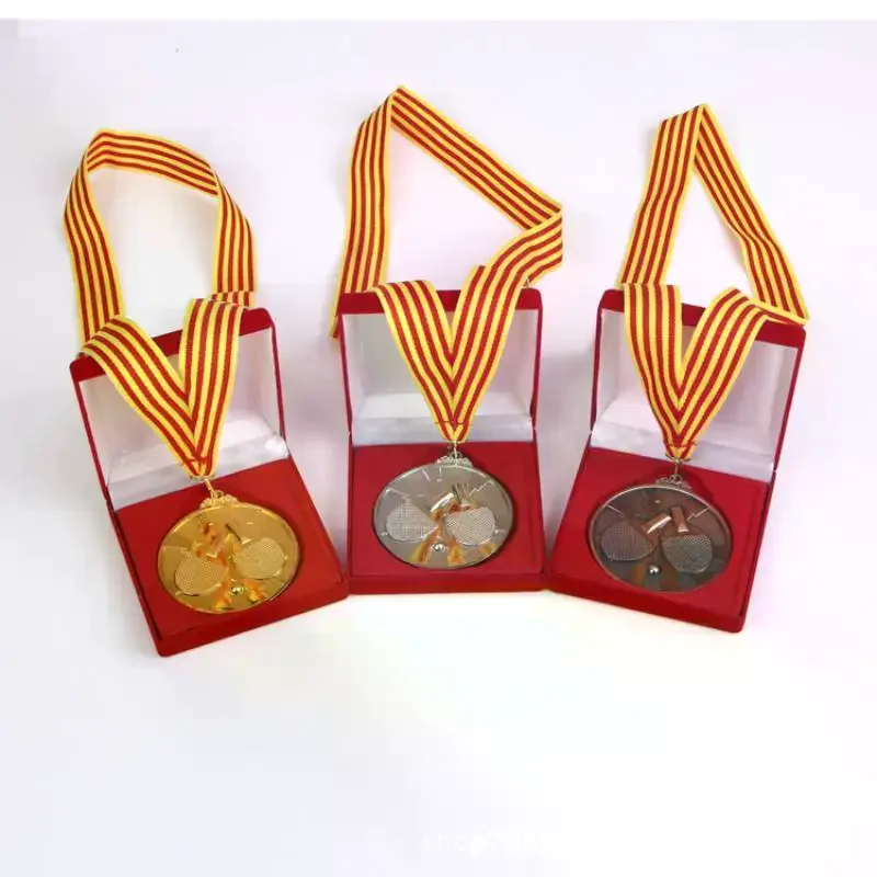 Table Tennis Gold Medal Award Customizable School Sports Veterans Games Souvenir Unisex 2026 Competition Prize Pet Accessory