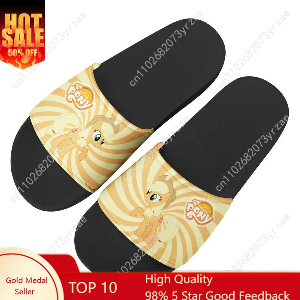 

Applejack Sandals Man Woman Home Slippers My Little Pony Friendship Is Magic Fashion Cosplay Water Shoes Custom Footwear