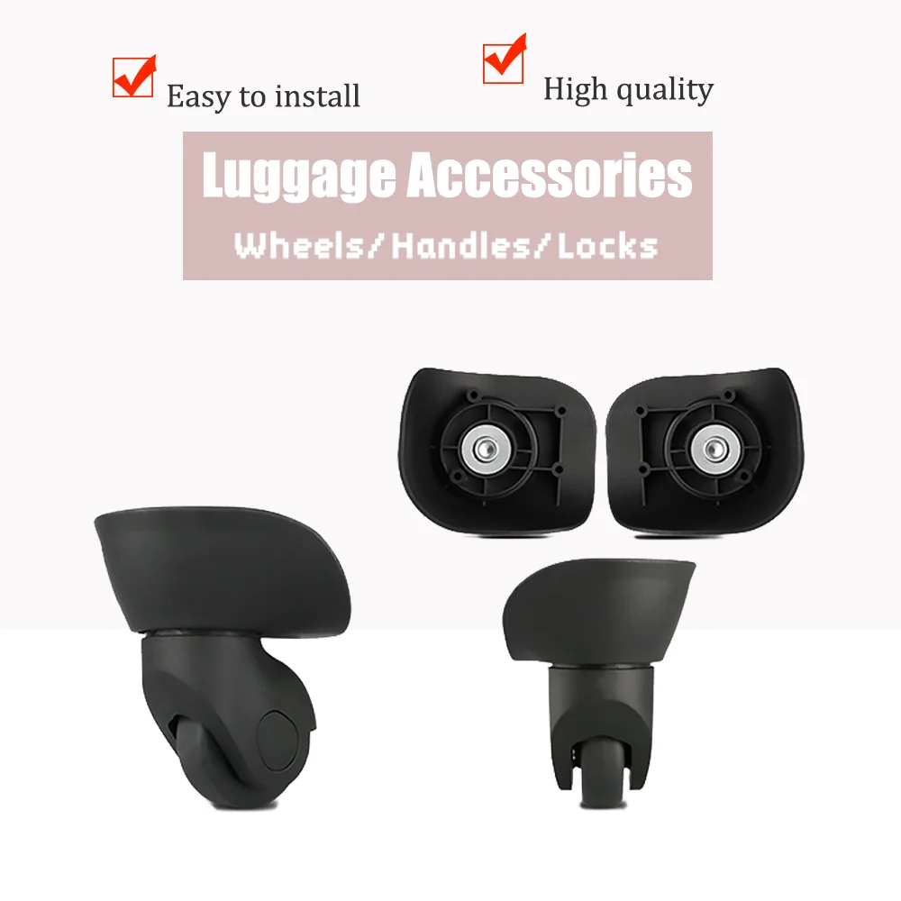 Premium HongSheng A34 Rubber Luggage Wheels – Shock-Absorbing 360 Spinner Universal Replacement For Luggage Trolley Bag Travel