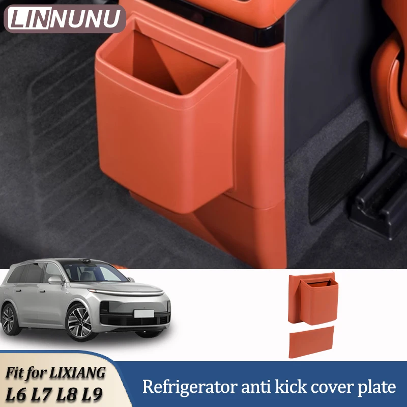 Linnunu Fit for Lixiang L6 L7 L8 L9 Mega Car Decoration Supplies Refrigerator Anti-Kick Pads Rear Air Conditioning Cover Anti-Kick Cover with Trash Can Modified Interior Essential Supplies Accessories