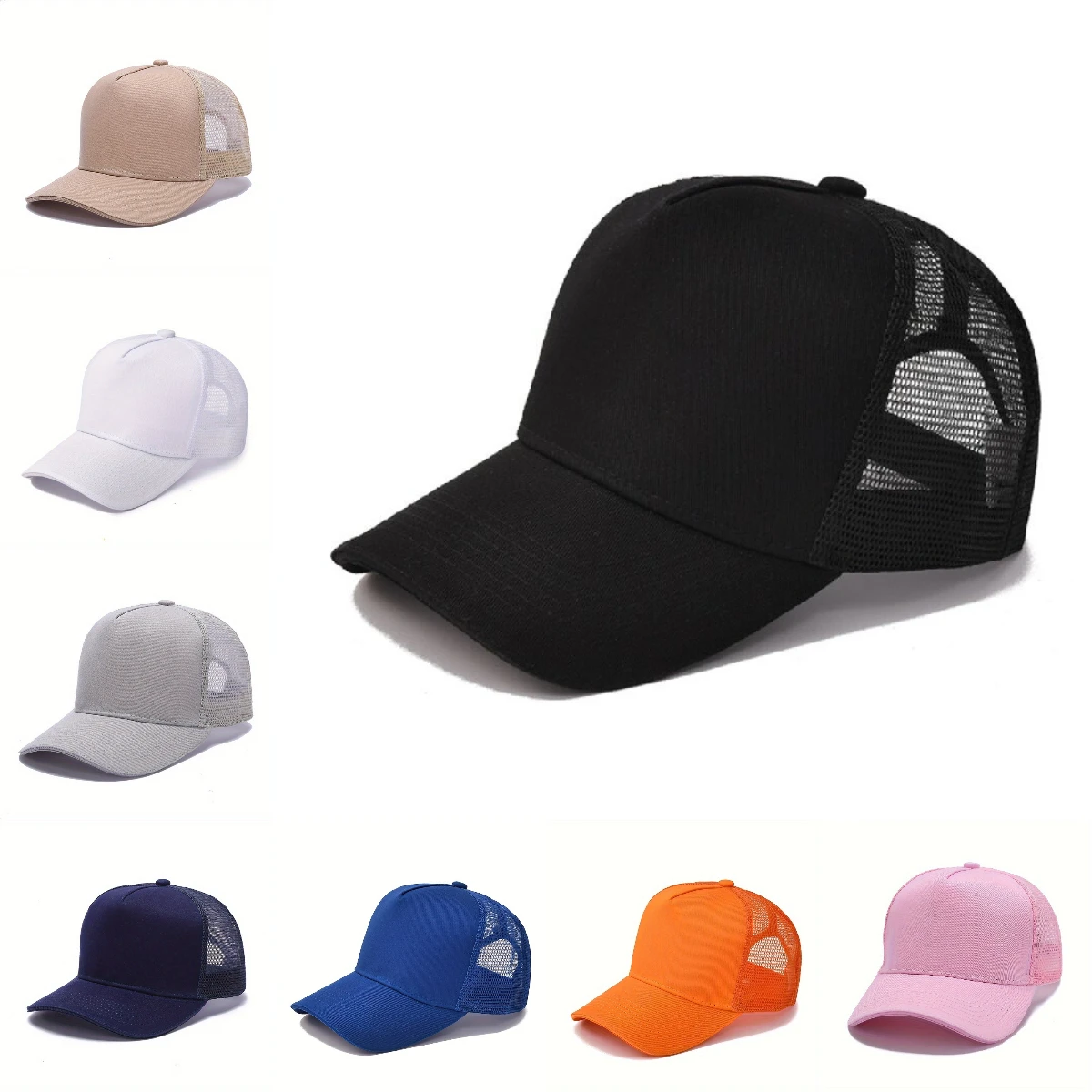 

Solid Color Light Panel Baseball Cap Available in Multiple Colors Mesh Cap Fishing Hiking Camping Tourism Outdoor Sunshade Hat