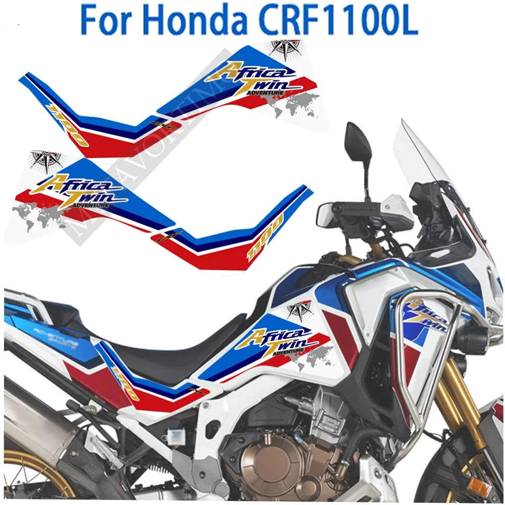 Adventure ADV Visor Set Stickers Decal Kit  Africa Twin Protection Side Tank Pad For Honda CRF1100 CRF 1100 L 2019 2020 2021