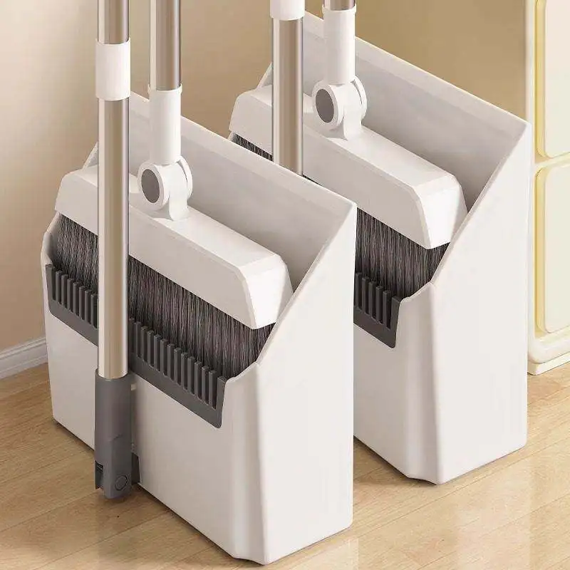 

Household Broom And Dustpan Set Non-Stick Hair Sweeping Tools Trash Scissors Combination EVA Material for Living Room Cleaning