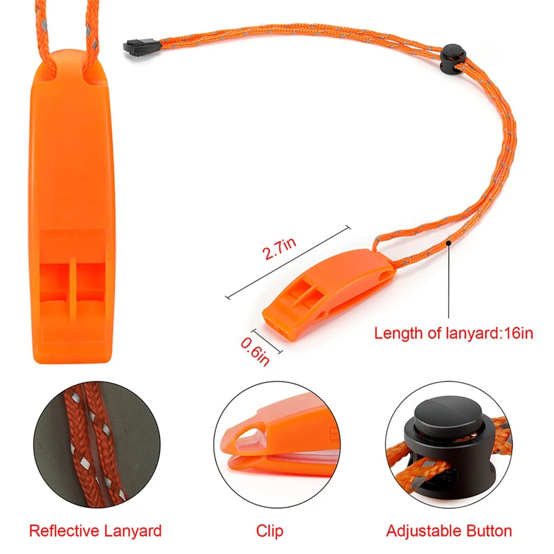 1PCS Outdoor Survival Whistle Multifunction Camping Hiking Rescue Emergency Whistle Football Basketball Match Loud Whistle