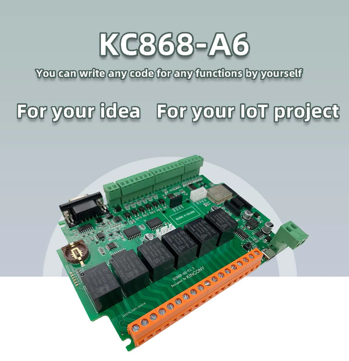 Kincony KC868-A6 ESP32 Development Board Relay Switch DIY Module ESPhome Tasmota