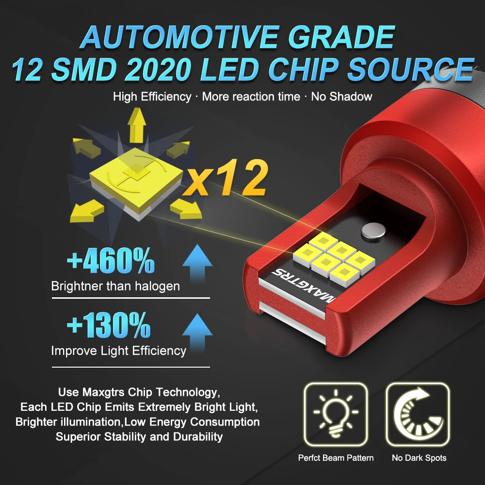 2x7443 T20 W21/5W biały rewers Stop 2835 21SMD LED Auto Turn Signal żarówka hamulca lampy 12V DC Parking Leds tylne światła