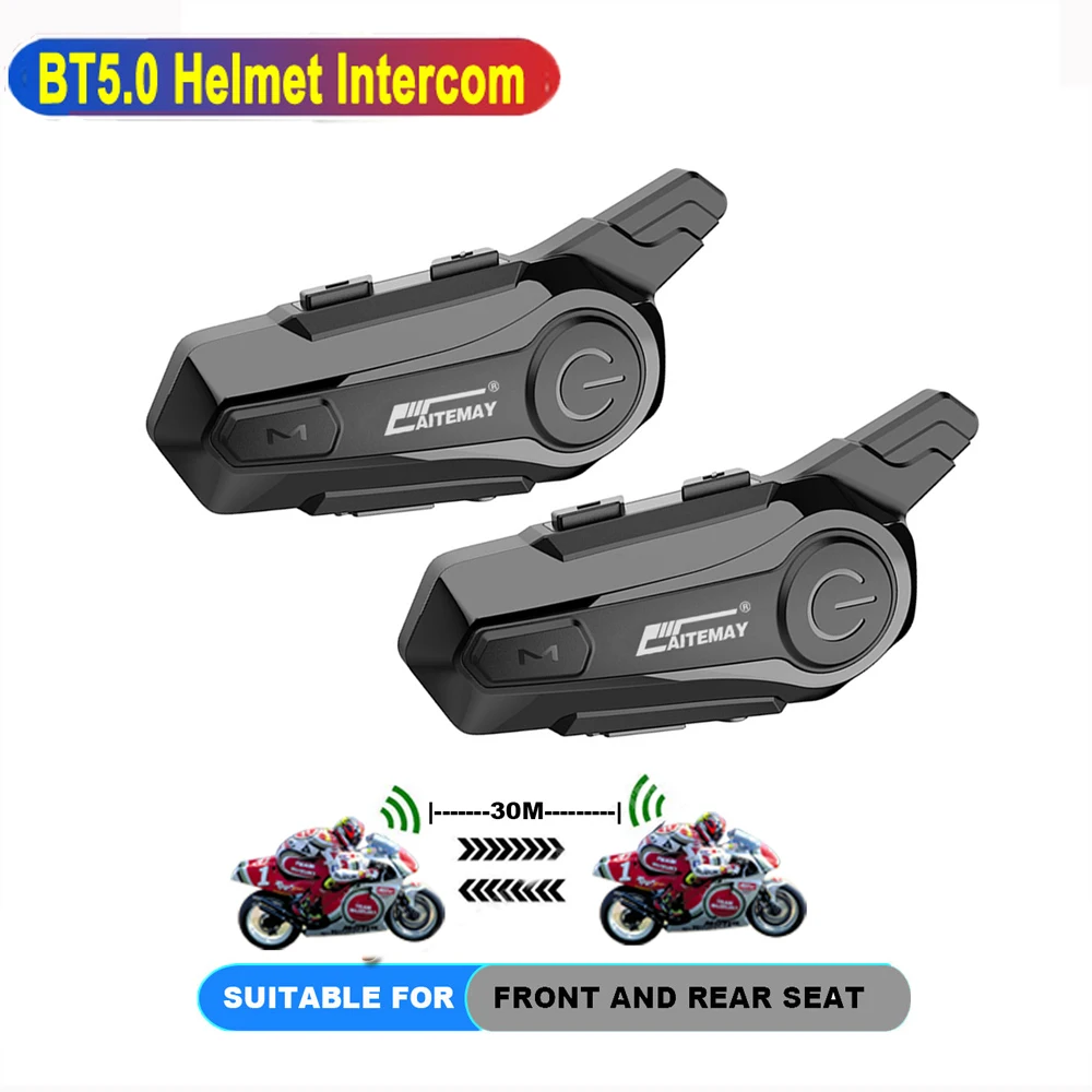 

E1 Bluetooth Intercom Motorcycle Helmet Bluetooth Headset for 2 Rider Intercomunicador Moto Interphone Headset Wireless Dropship