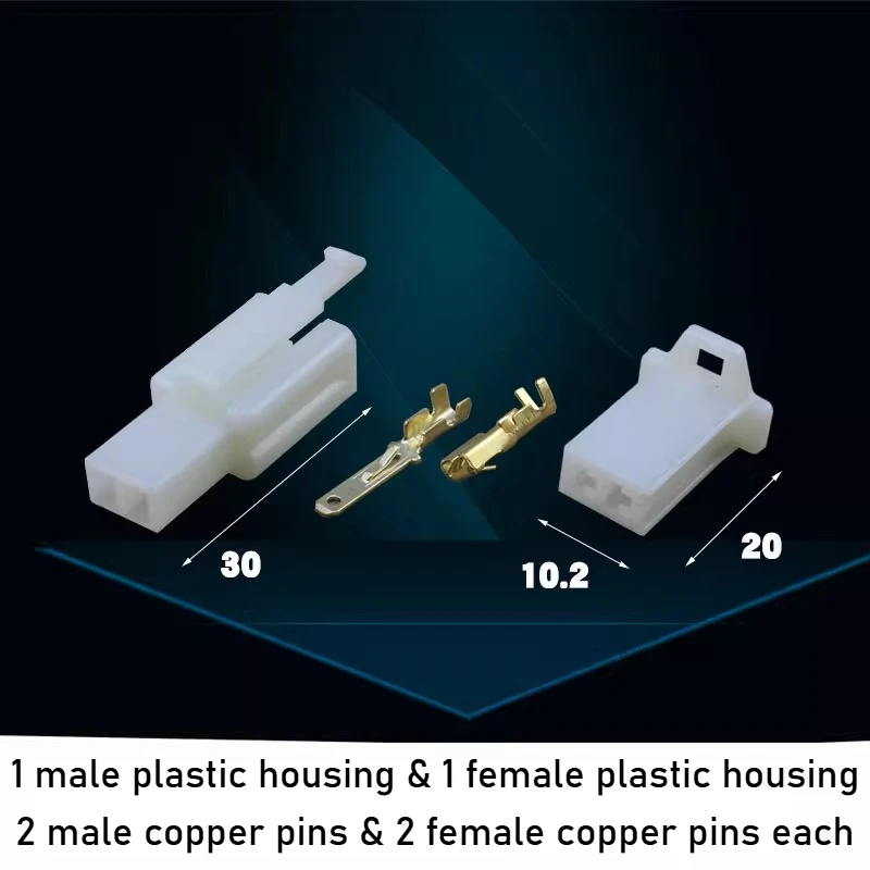 28050 Electric Vehicle Connector 2P Automotive Battery Car Plastic Case Male and Female Terminal Connector Docking Terminal