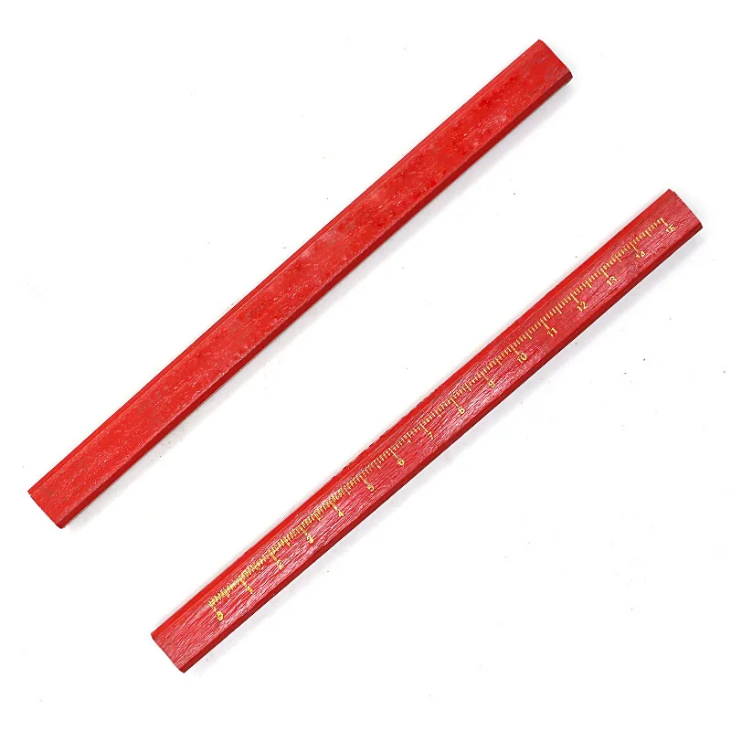 10PCS Rough core flat red core marking pen that is not easily broken for marking lines