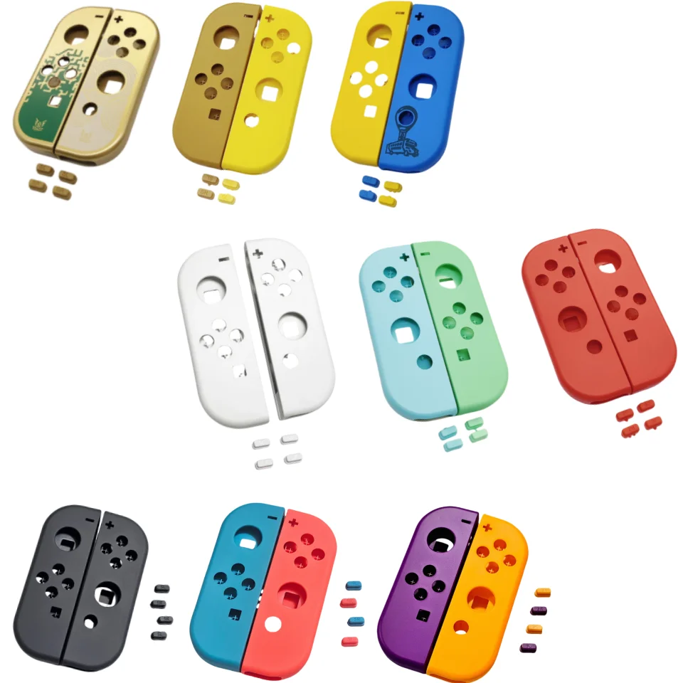 Coque rouge de remplacement pour contrôleur de jeu, pour nintendo Switch NS Joy-con, coque avant et centrale inférieure, blanche pour NS Switch