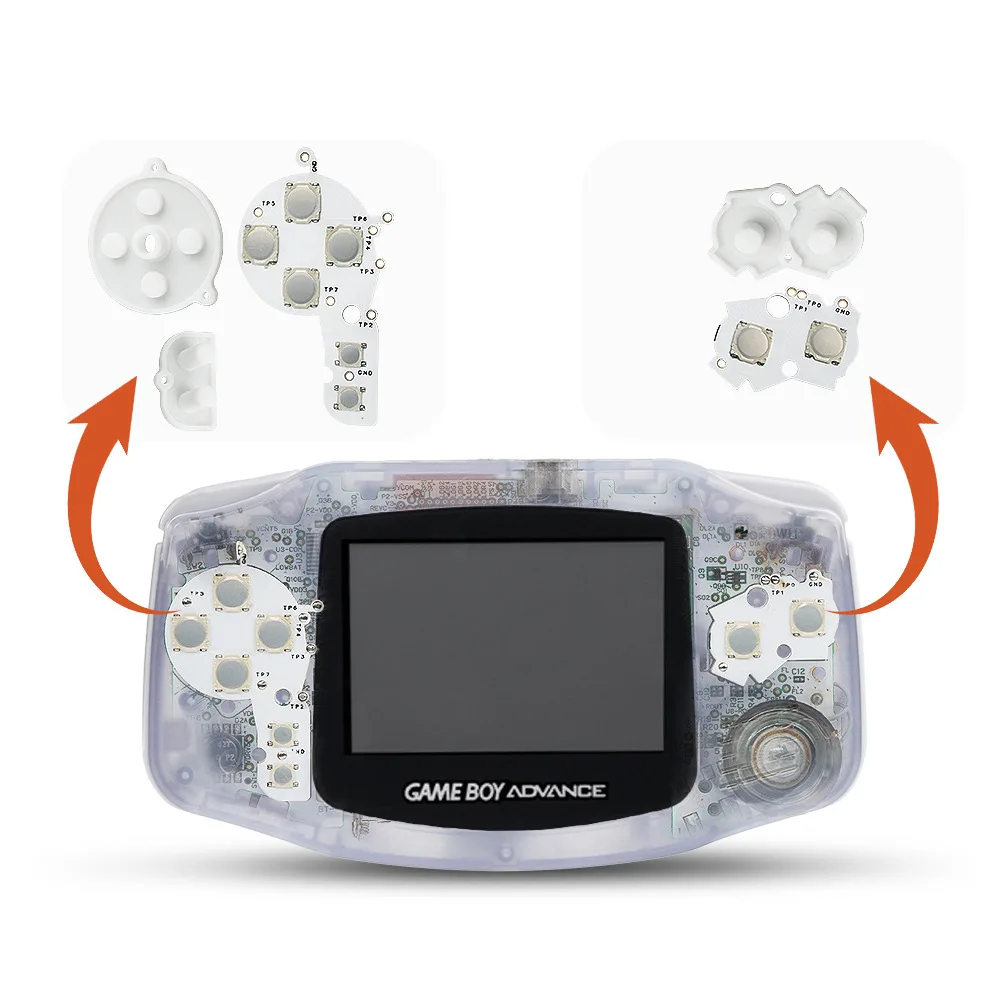 Fein leitfähige Film-Tastenmodifikationskits, taktiler GBA-Ersatz, Clicky-Tastenpad, Gameboy Advance Mod Kit