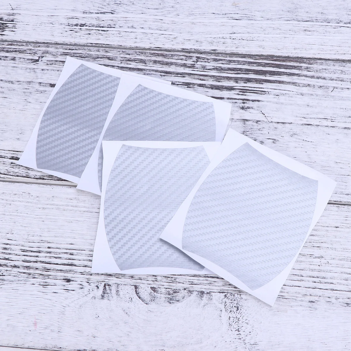 4 шт. наклейки на дверные ручки, текстура карбона