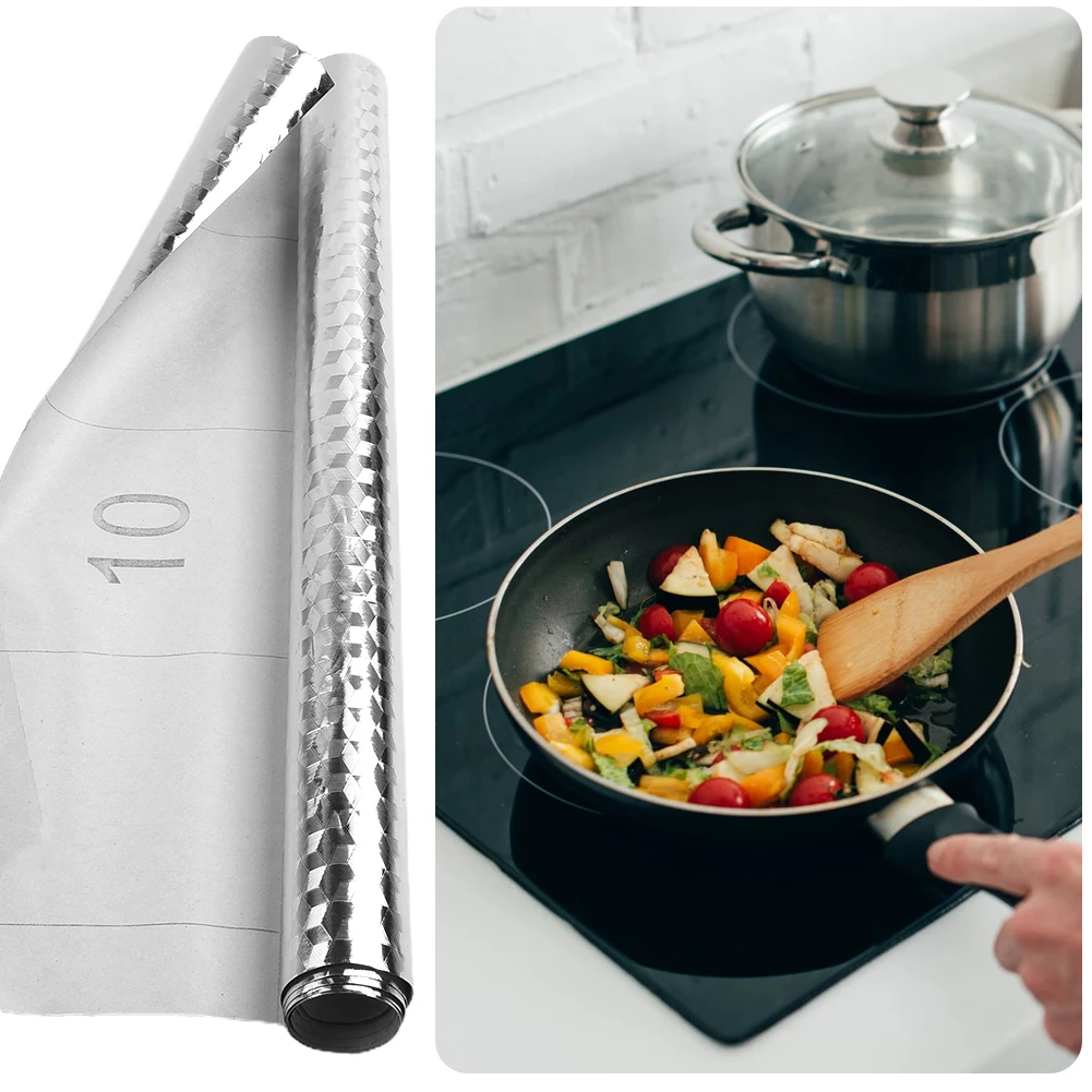 Proteja seus armários de cozinha com nossas adesivos de folha de alumínio de alta qualidade projetados para manter sua cozinha limpa e arrumada